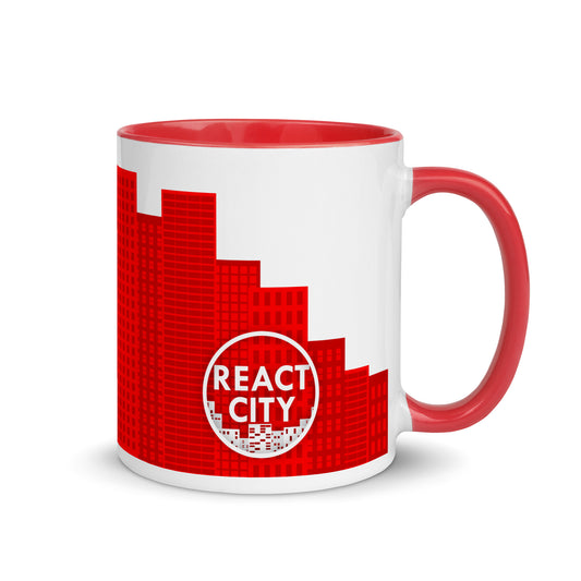 Cityscape - Mug with Color Inside 11oz