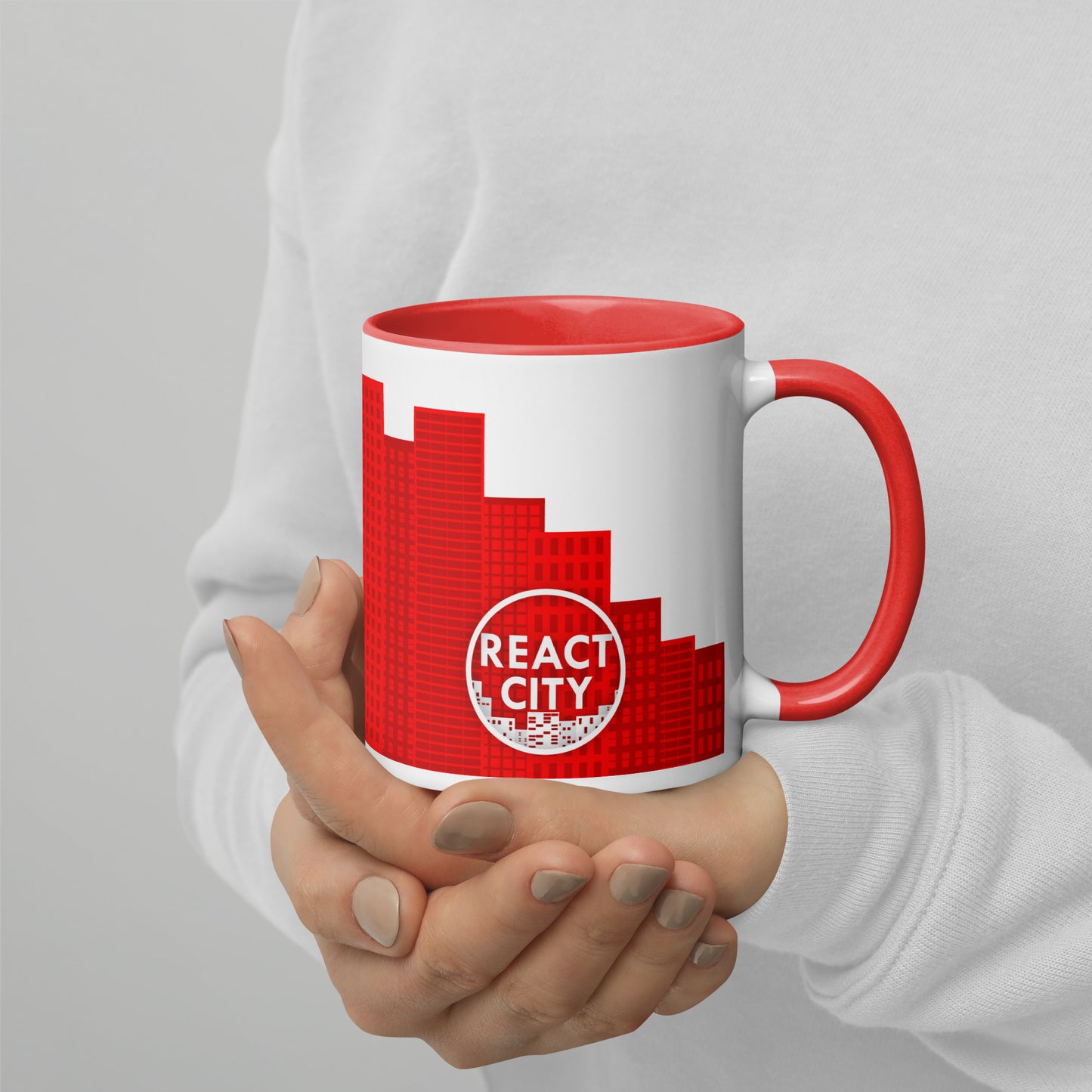 Cityscape - Mug with Color Inside 11oz